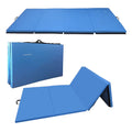 10Ft X 4Ft X 2In 4-Panel All-Purpose Folding Gymnastics Mat, Blue